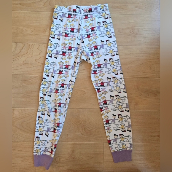 Hanna Andersson Peanuts Collection 2-piece long sleeved top pants pajama set - Picture 4 of 8